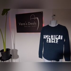 American Eagle Outfitters Dark Blue Long Sleeve Tee